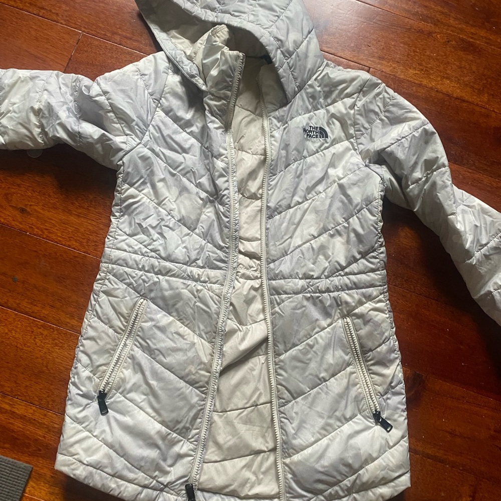 Lightweight north face tamburella coat white camo small